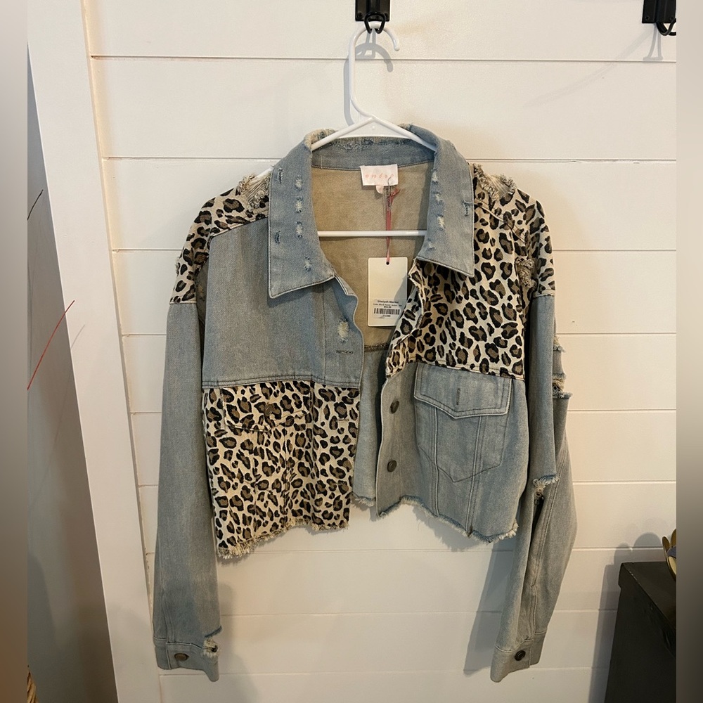 Cropped jean jacket